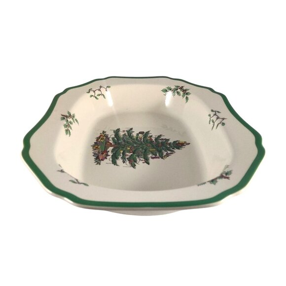 Vintage Spode Christmas Tree Oval 11.5" Dinnerware Vegetable Serving Dish Bowl - Picture 7 of 11